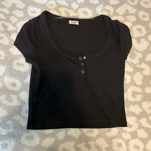 Cotton On Black Crop Top